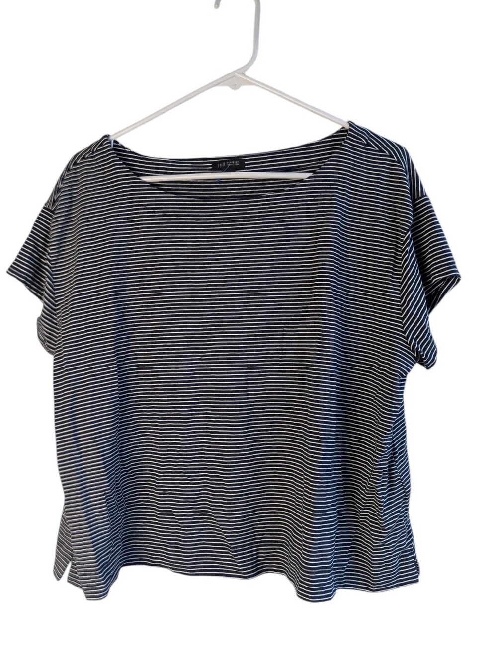 J. Jill Wearever Striped Cropped Shirt Top